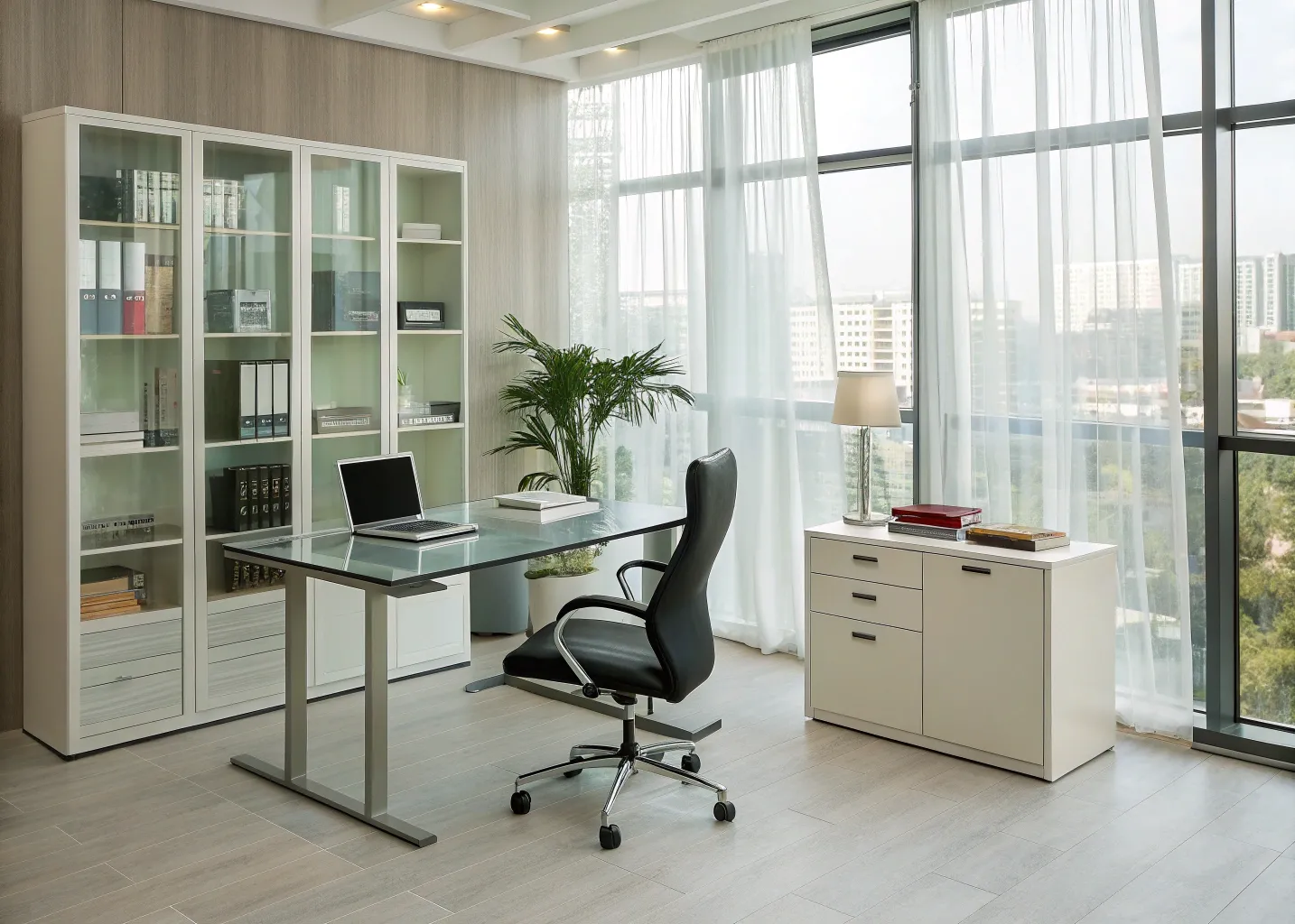 Modern office furniture workspace